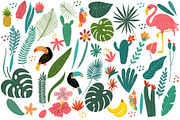 Tropical Clip Art & Patterns Set, an Illustration by 5August Art (Thumbnail 3 of 8)