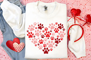 Dog Paw Heart Valentine's Day PNG, an Illustration by Canvas Craft (Thumbnail 5 of 7)