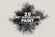 Wet Watercolor Paint Brushes, a Brush Add-On by AB-TheDesigner (Thumbnail 1 of 4)
