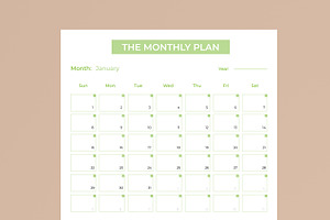 Monthly Planner Design Template