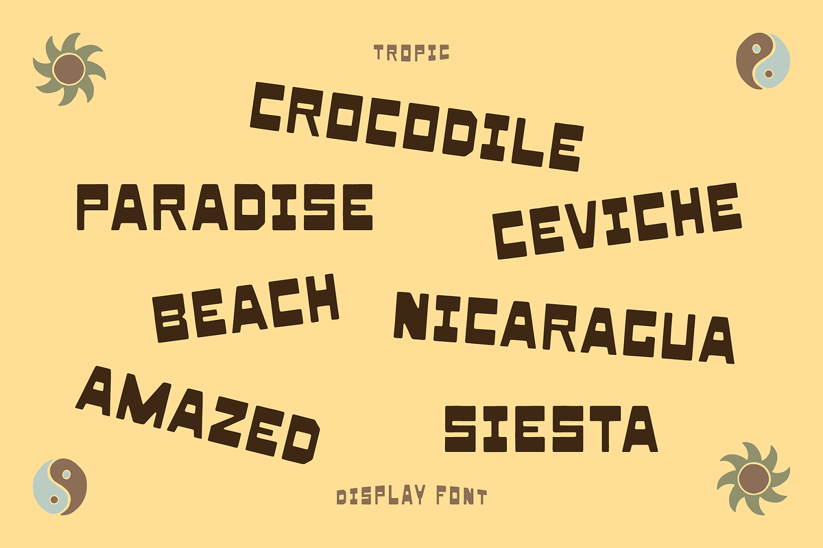 Tropic Display Font, a Sans Serif Font by Studio Alexander (Photo 7 of 7)
