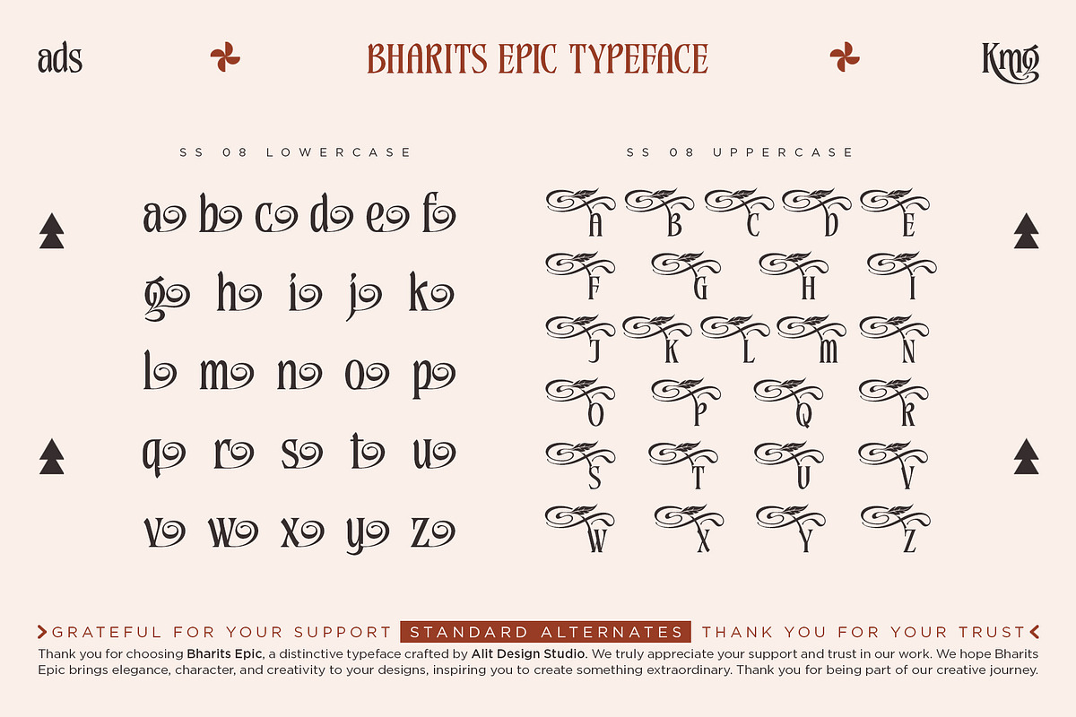 Bharits Epic Typeface, a Serif Font by alit design (Photo 13 of 20)