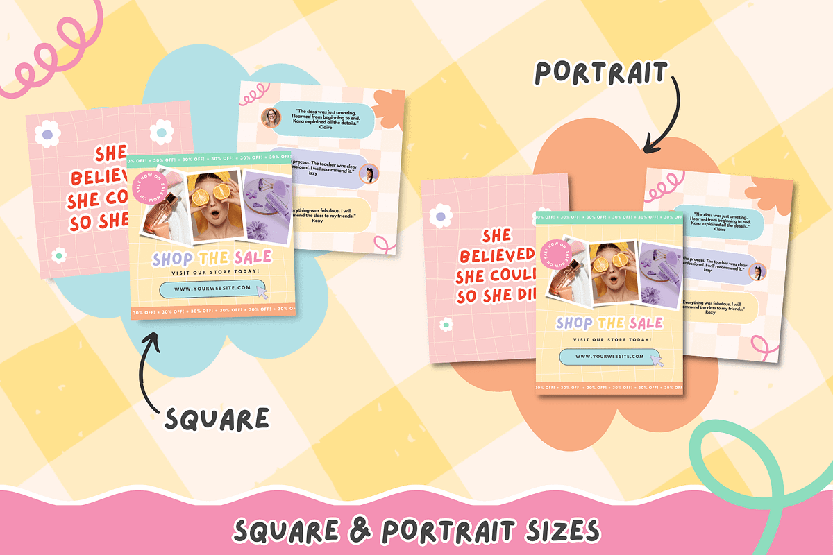 Colorful Instagram Post Template, a Social Media Template by Kurly Creative (Photo 5 of 11)