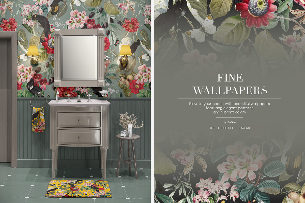 Novelle Exotic Floral Print Designs, a Pattern Graphic by LEAFure (Photo 5 of 9)