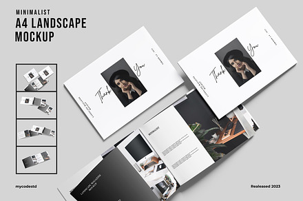 Minimalist A4 Landscape Mockup