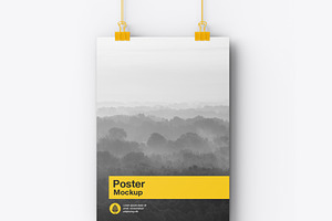 Vertical Hanging Poster Mockup