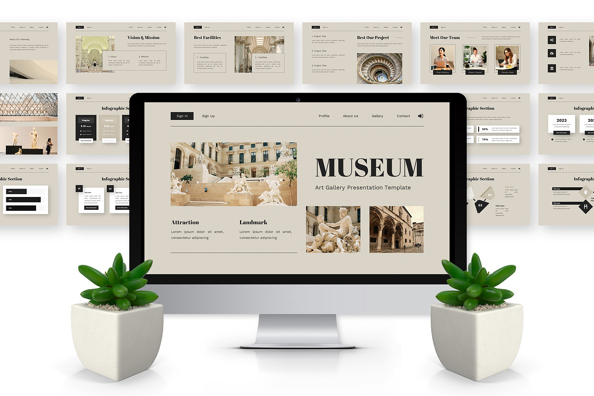 Museum - Art Gallery Google Slide preview 2