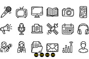 Black Media Icon Set Vector, an Illustration by designvectx (Thumbnail 3 of 3)