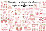 Strawberry Coquette Goose Clipart, an Illustration by Digital Artistic99 (Thumbnail 1 of 8)