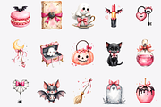 Coquette Halloween Clipart Bundle, a Decorative Illustration by Anca Digital Vibe (Thumbnail 3 of 7)