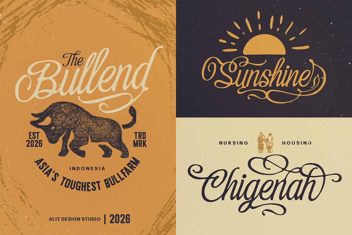 Eleven Hockey Typeface, a Script Font by alit design (Photo 13 of 20)