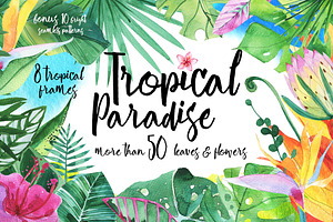 Tropical Paradise Watercolor Set