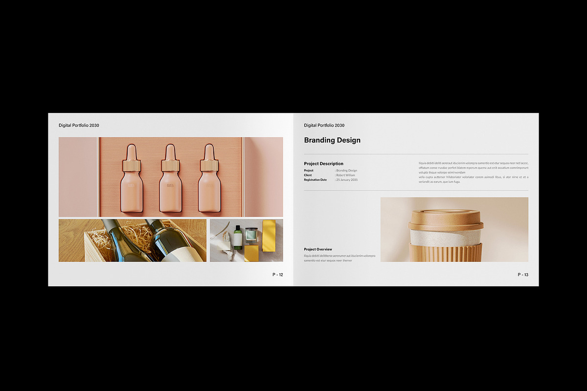 Minimalist Design Portfolio Template, a Brochure Template by NorthPeak (Photo 6 of 12)