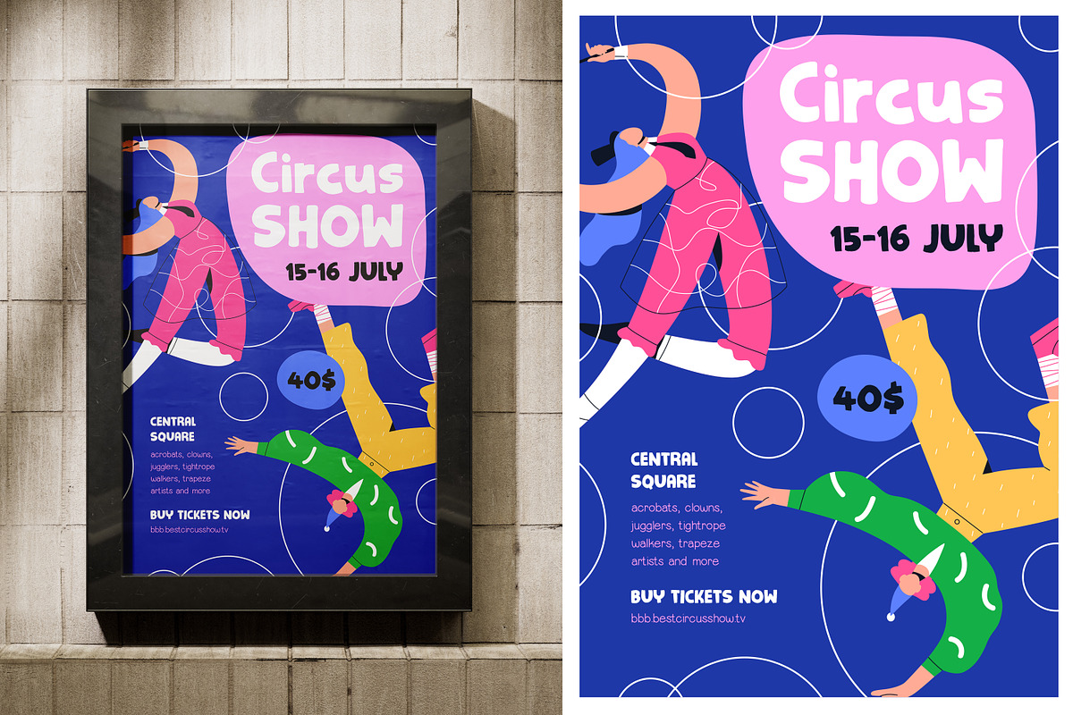 Carnival, circus show poster, banner, a Background Graphic by Good Studio (Photo 6 of 6)