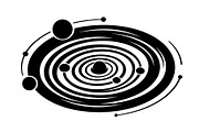 Solar System Silhouette Clipart, a Graphic by balal (Thumbnail 6 of 13)