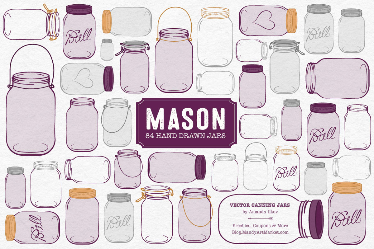 Plum Jar Vectors & Clipart, an Illustration by Amanda Ilkov (Photo 1 of 4)