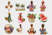 Watercolor Summer Fruit Clipart, a Seasonal Illustration by Design Market (Thumbnail 2 of 5)