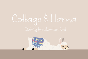 Cottage & Llama Quirky Handwriting