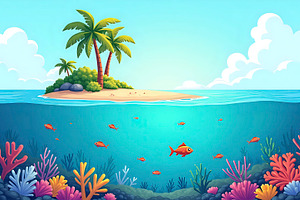 Create a split view illustration sho, a Photo by LOGOCREATIVE