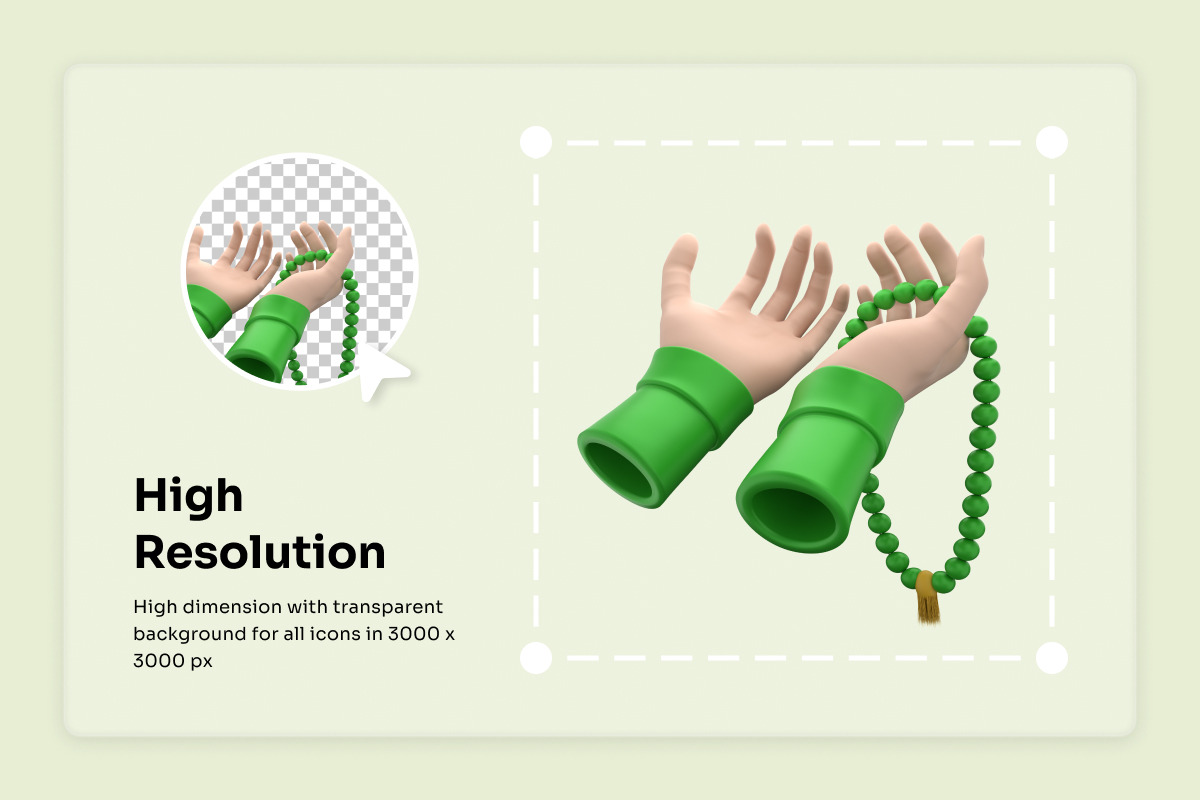 Ramadan Festive 3D Icon Pack, a Seasonal Illustration by twinstd (Photo 3 of 7)