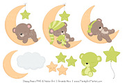 Bamboo Sleepy Bears Clipart, an Illustration by Amanda Ilkov (Thumbnail 4 of 5)