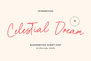 Celestial Dream - Handwritten Script, a Script Font by Bluestype Studio