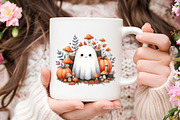 Ghost with Pumpkin Clipart, an Illustration by RobertsArt (Thumbnail 3 of 7)