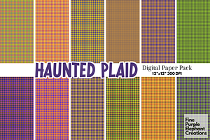 Spooky Halloween Plaid Texture