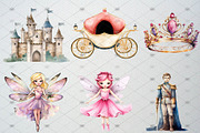 Watercolor Fairy Tale Clipart,40 PNG, an Illustration by CropUp Creative (Thumbnail 2 of 5)