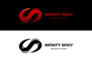 Infinity Spicy Pepper Logo Designs