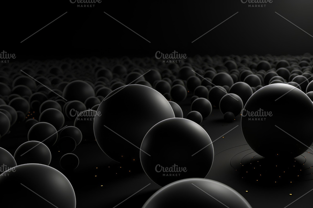41 Black spheres illustrations, an Object Illustration by Handmadefont (Photo 4 of 41)