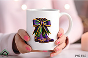 Crochet Mardi Gras Boots PNG, an Illustration by Craft Nest (Thumbnail 3 of 4)