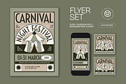 Blue Carnival Festival Flyer Set, a Flyer Template by graphicook (Thumbnail 1 of 3)