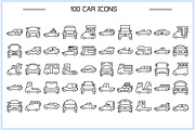 Car and Vehicle Line Icons Bundle, a Transportation Illustration by Designfour (Thumbnail 3 of 8)