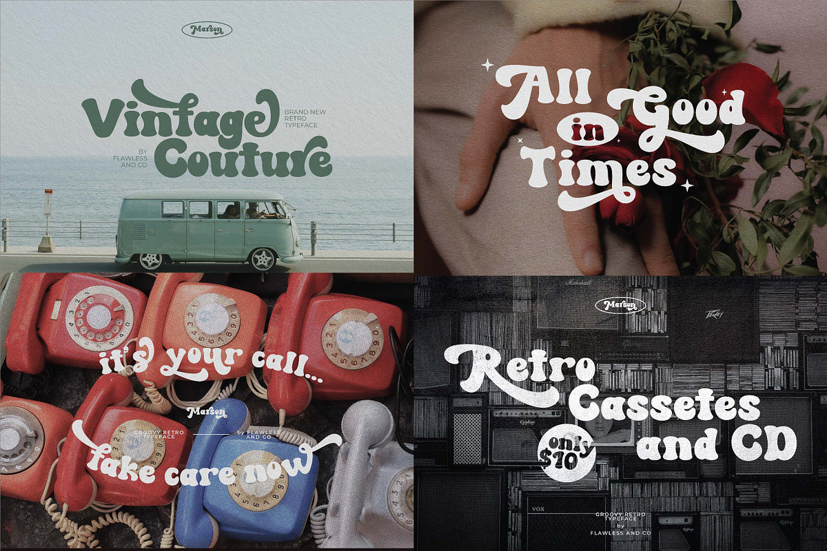 Retro Font Bundle, a Font by Flawless And Co (Photo 2 of 11)