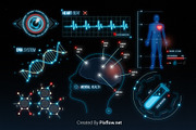 HUD Medical Elements, an Object Graphic by Pixflow (Thumbnail 1 of 5)