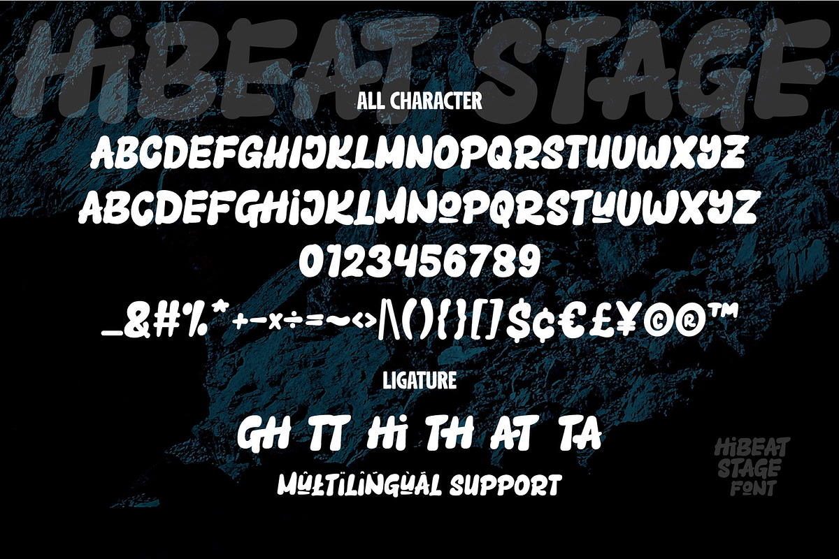 Hibeat Stage a Handwritten Font, a Handwritten Font by Rasiorise Studio (Photo 12 of 12)