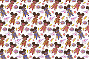 Black Girl Superhero Seamless, a Pattern Graphic by Coastal 5 Designs (Thumbnail 2 of 3)