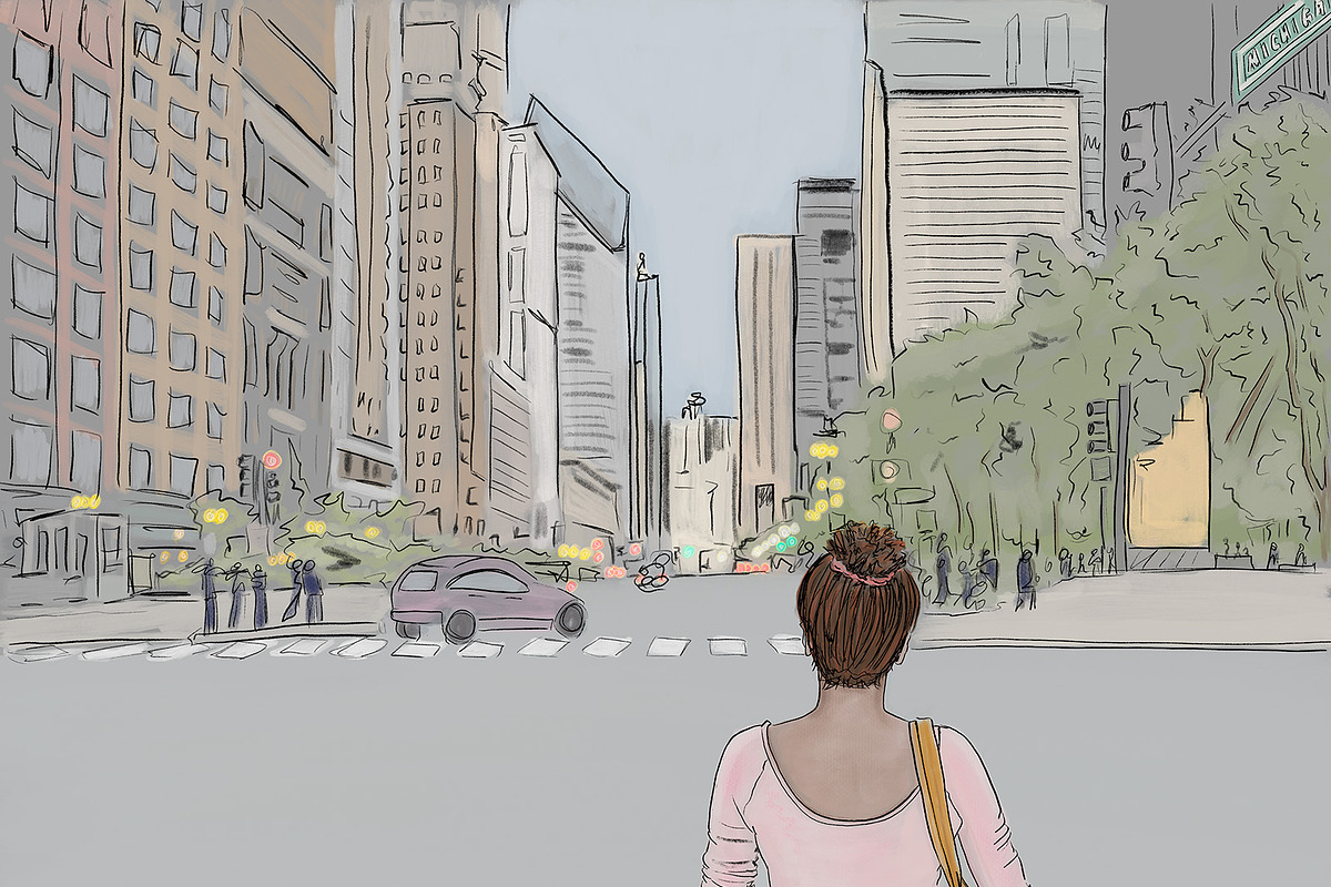 Chicago Life Drawing Woman, a Person Illustration by PageLightStudios