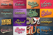 50 Vintage Text Effects Bundle, a Brushes & More by Graphicdome (Thumbnail 3 of 5)