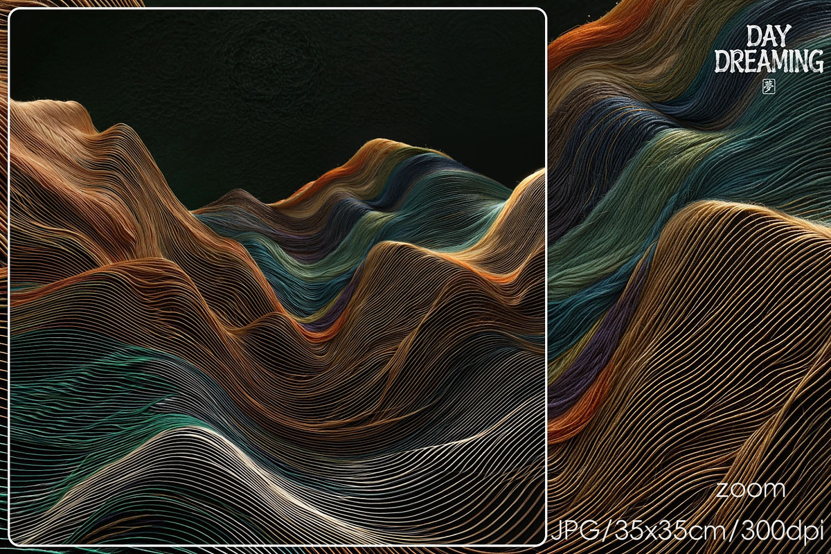 Abstract Flowing Silk Art, a Decorative Illustration by yahu88studio (Photo 3 of 7)