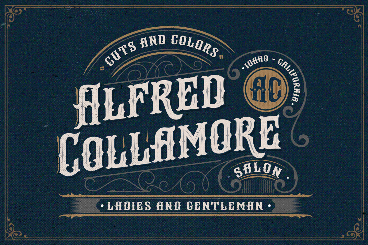 Arlington Layered Font & Ornaments preview 3