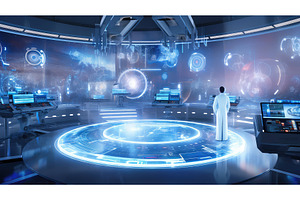 innovation science futuristic, a Technology Photo by pikepicture