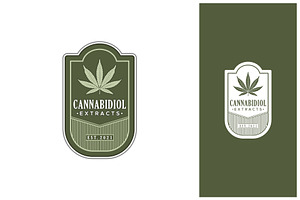 Vintage CBD Marijuana Label Logo, a Branding & Logo Template by Atlantis X Nurman Arbai