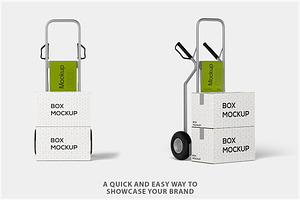 Hand Truck Mockup PSD