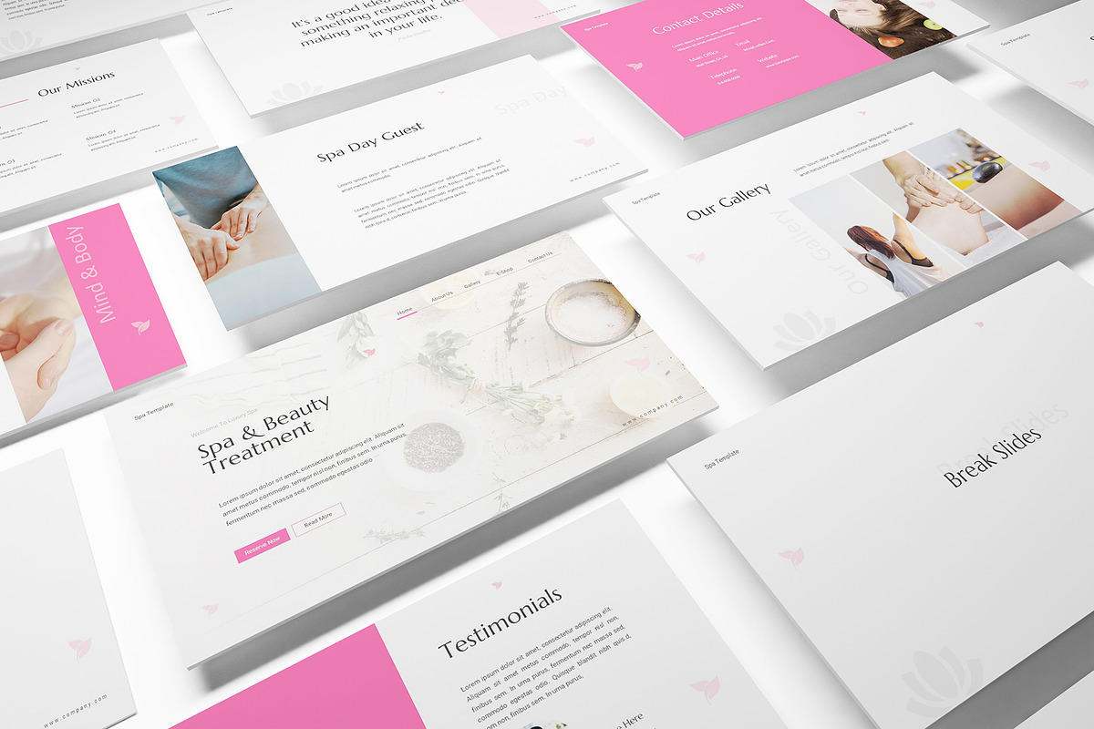 Luxury Spa Powerpoint Template, a Presentation Template by Formatika Studio