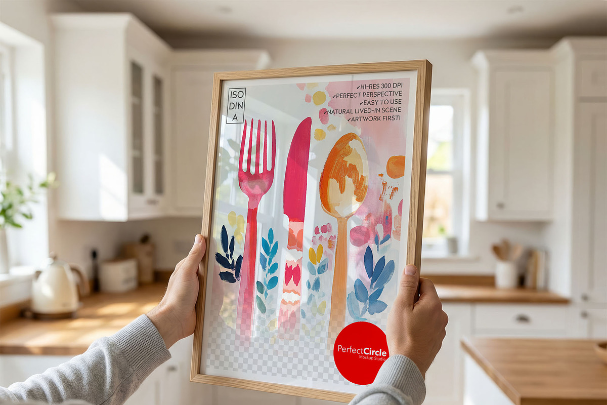 ISO Kitchen Poster Frame Mockup, a Mockup by DesignRocket (Photo 5 of 9)