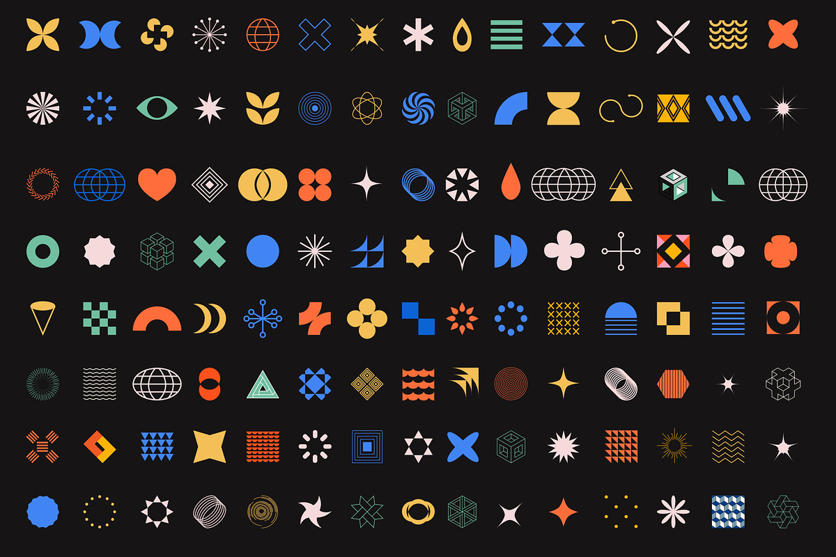 Retro geometric shapes. 120 elements, an Object Graphic by Getalo Viktoriia (Photo 9 of 9)
