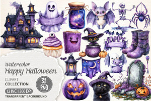 Happy Halloween Clipart PNG, an Illustration by Dream Creation