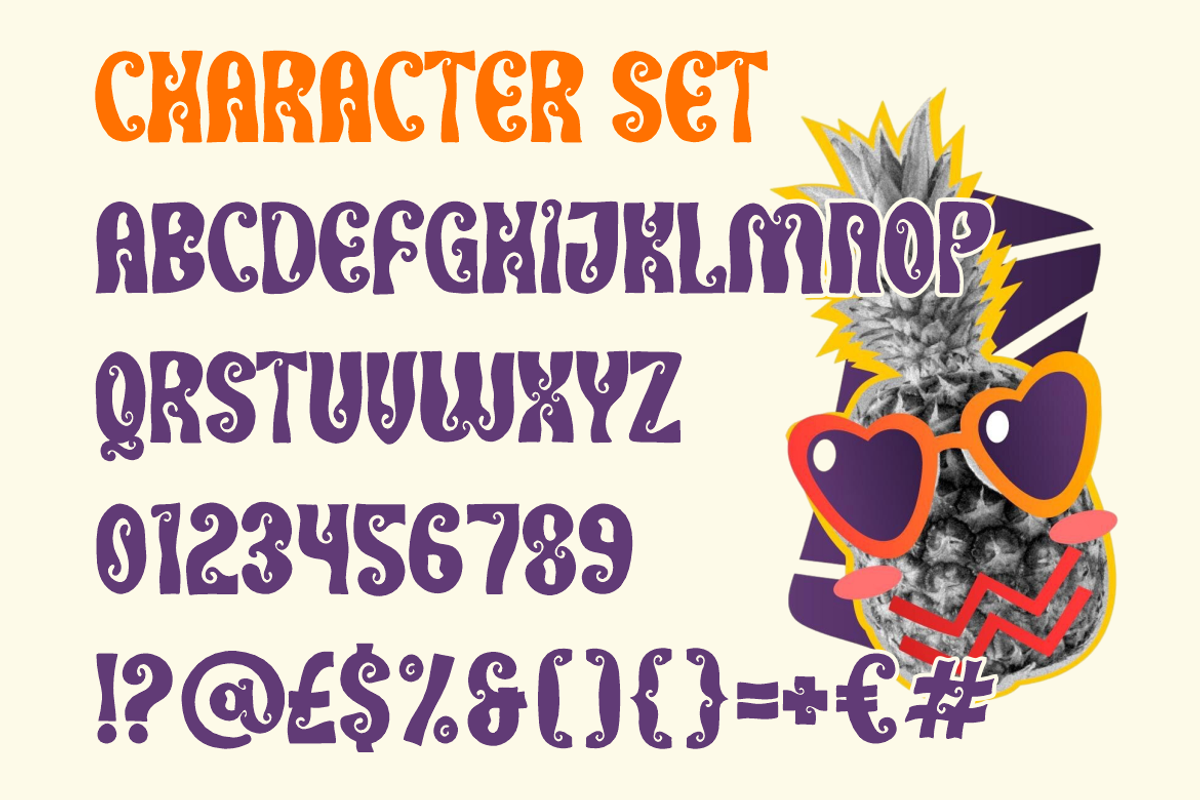 Chromafunk Display Psychedelic Font, a Font by PutraCetol Studio (Photo 5 of 5)